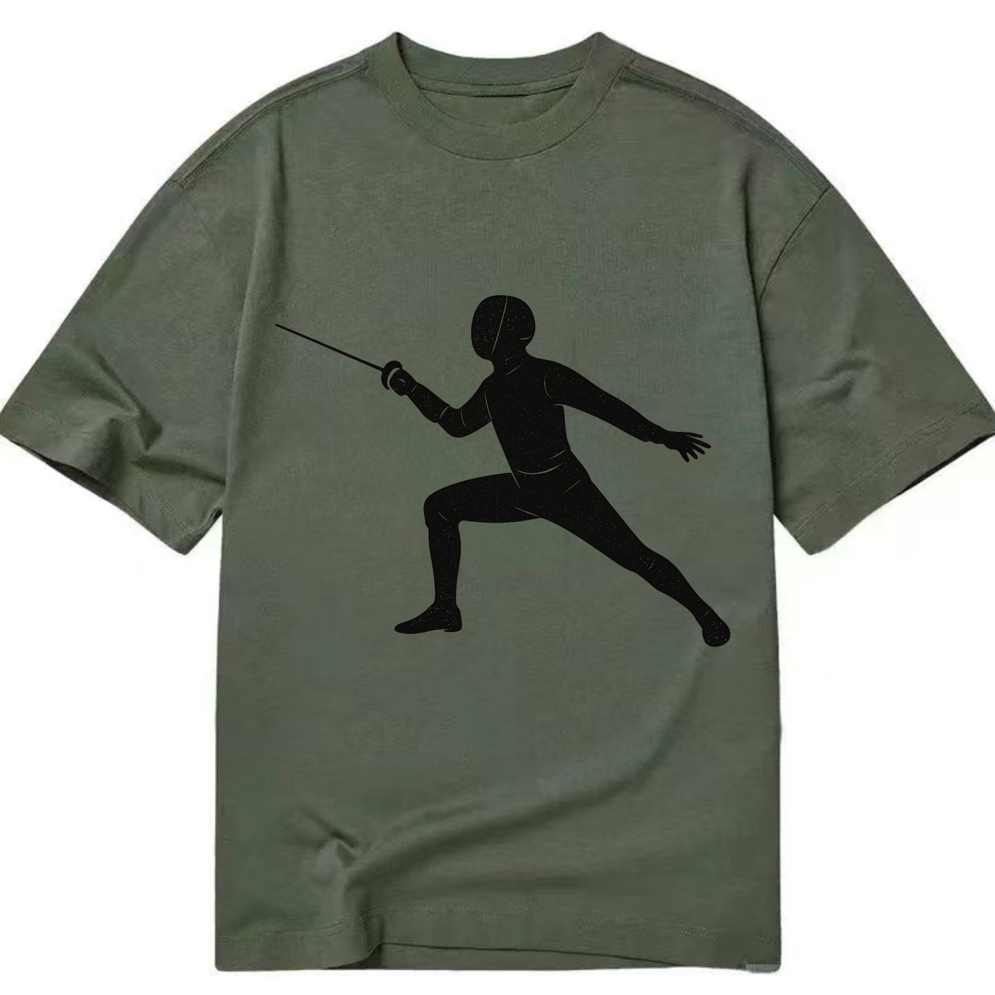 Fencer in lunge position - Classic T-shirt - Army Green