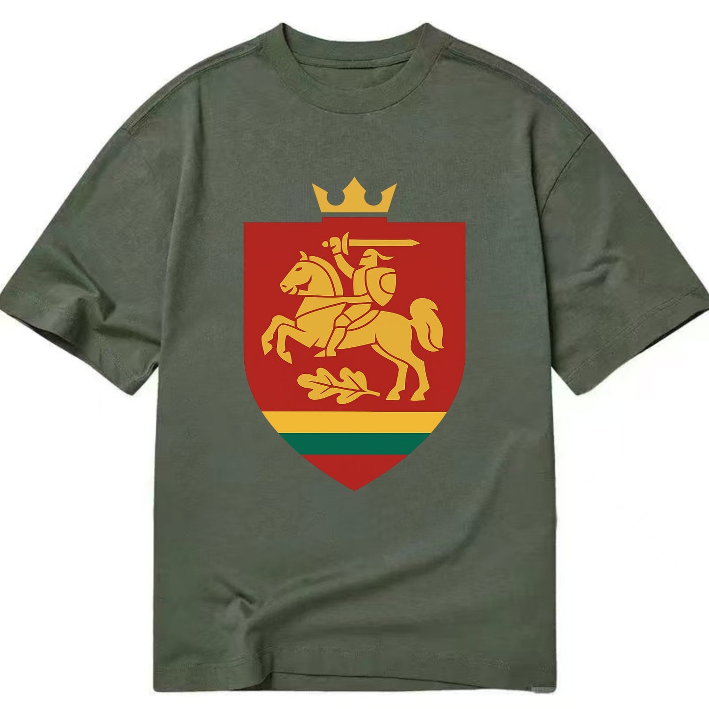 Lithuania Royal Logo  - Classic T-shirt - Army Green
