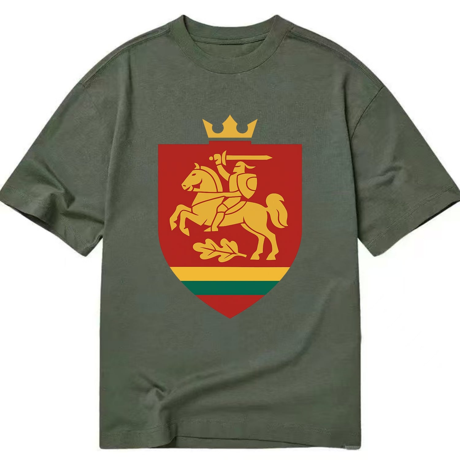 Lithuania Royal Logo  - Classic T-shirt - Army Green