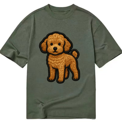 Toy Poodle - Trendy miniature design wit - Classic T-shirt - Army Green