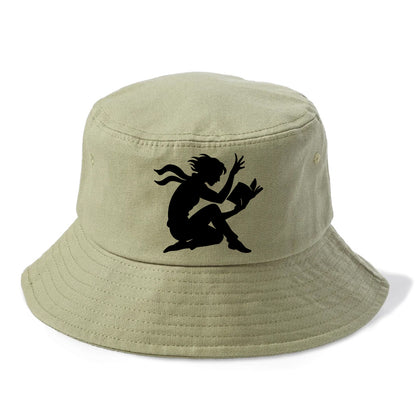 Reader lost in book moment - Bucket Hat - Army Green