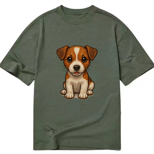 Baby Jack Russell Terrier Puppy - white with markings, alert ears, energetic - Classic T-shirt