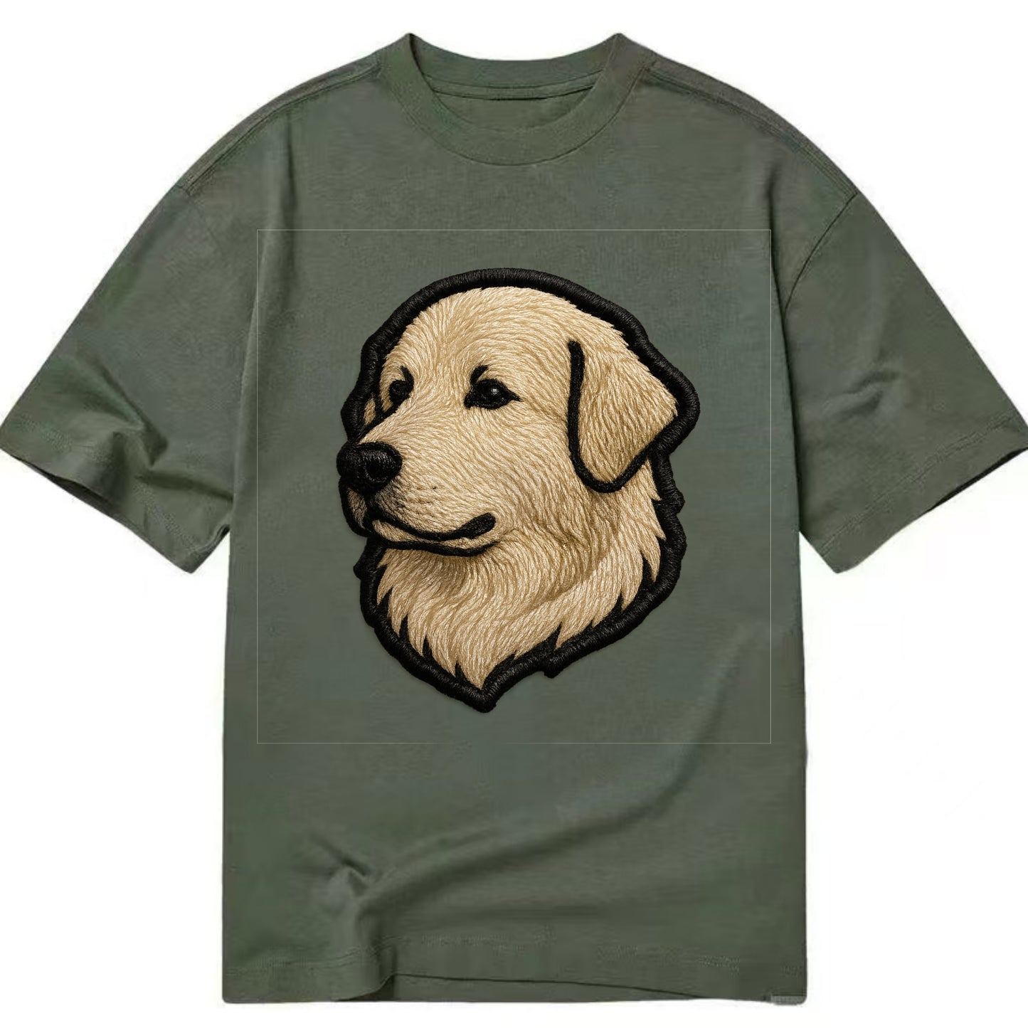 Great Pyrenees - Trendy fluffy giant des - Classic T-shirt - Army Green