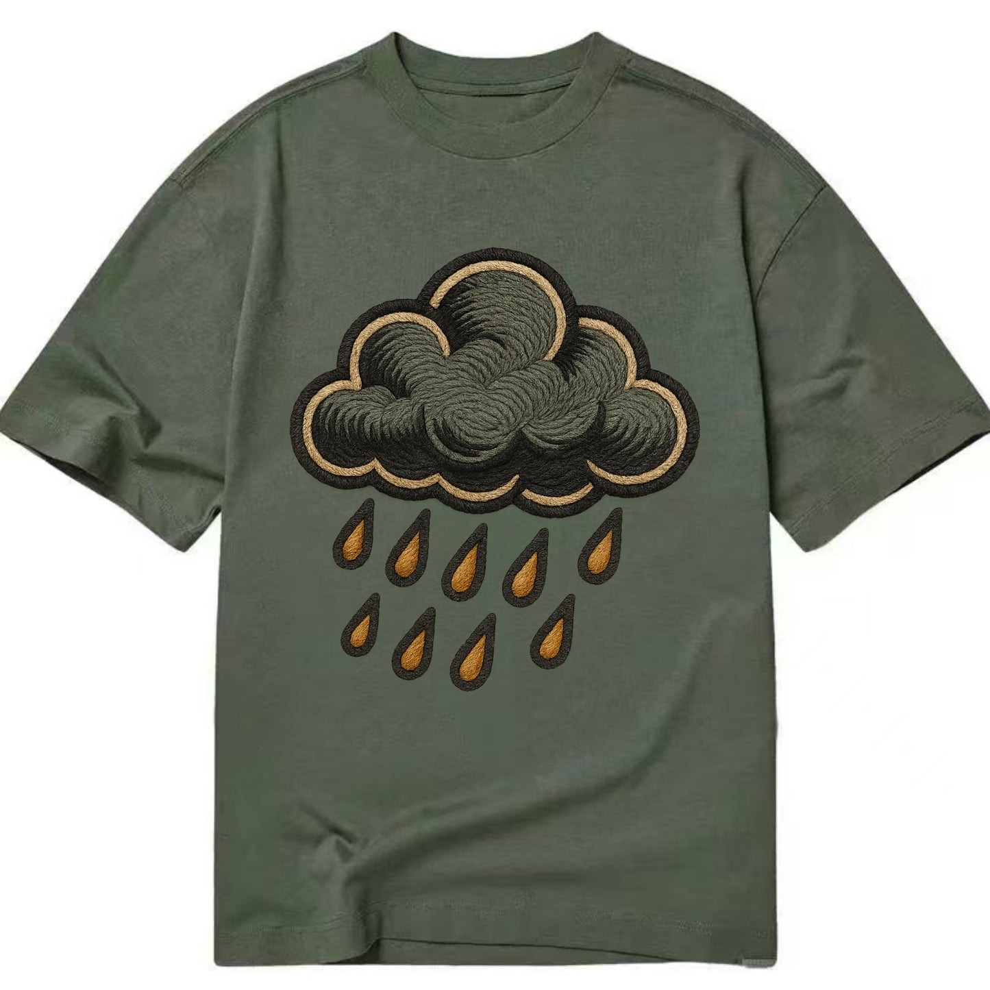 Rain Cloud  - Classic T-shirt - Army Green