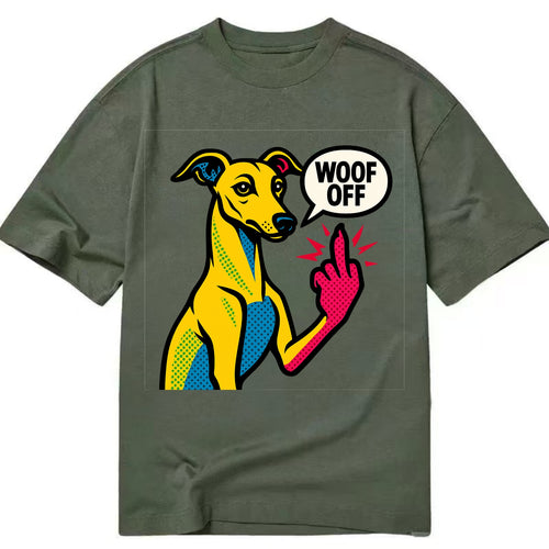 Whippet sleek athletic greyhound-like, elegant long paw giving sass - Classic T-shirt