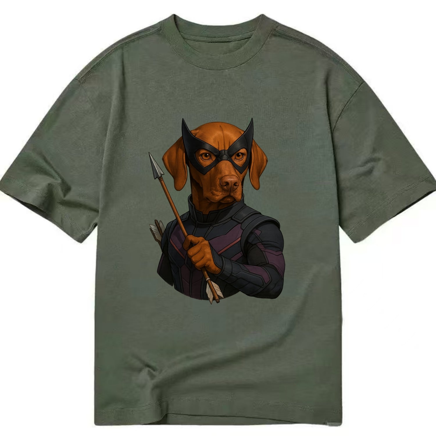 Vizsla Hawkeye  - Classic T-shirt - Army Green