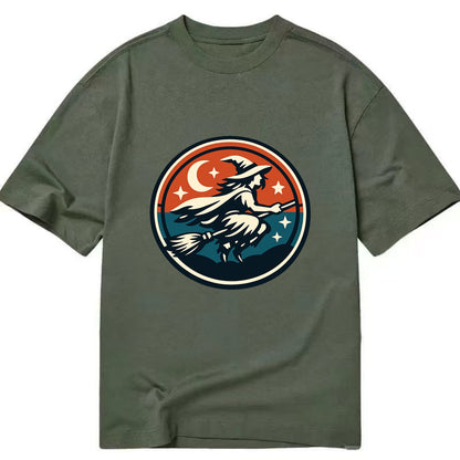 Mystic Night Witch Emblem - Classic T-shirt - Army Green