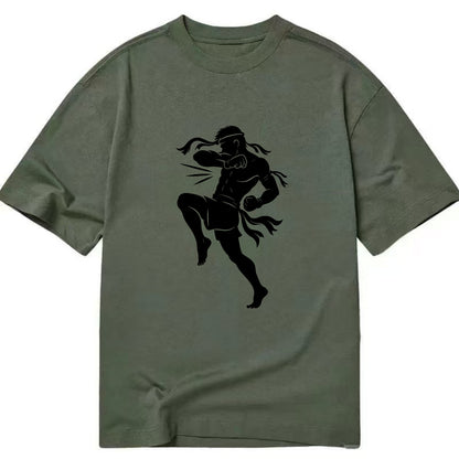 Thai Muay Thai fighter elbow strike - Classic T-shirt - Army Green