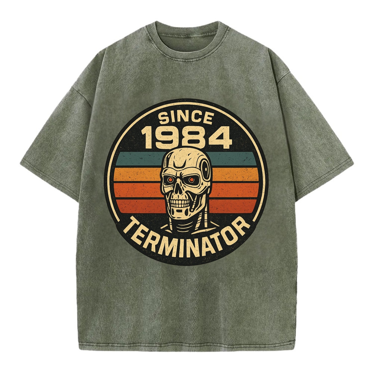 Terminator - Vintage T-shirt - Army Green