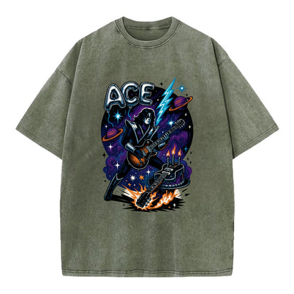 Ace Birthday Celebration - Vintage T-shirt - Army Green