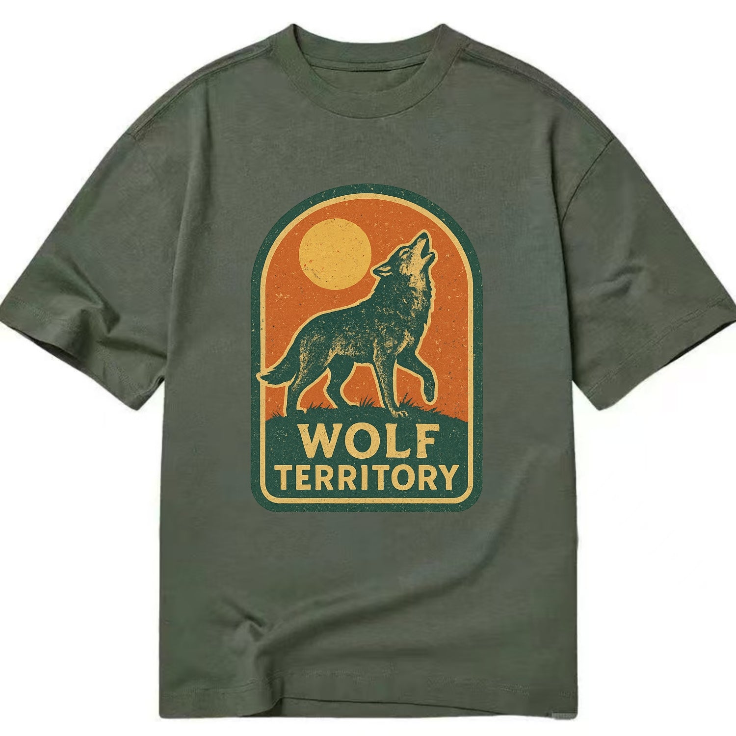 Wolf Territory Marking  - Classic T-shirt - Army Green