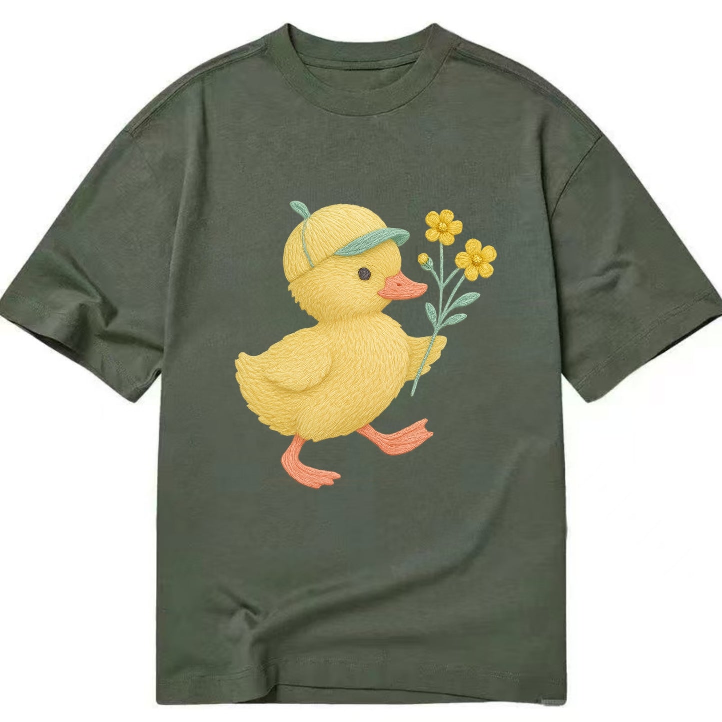 Yellow Duckling - Classic T-shirt - Army Green