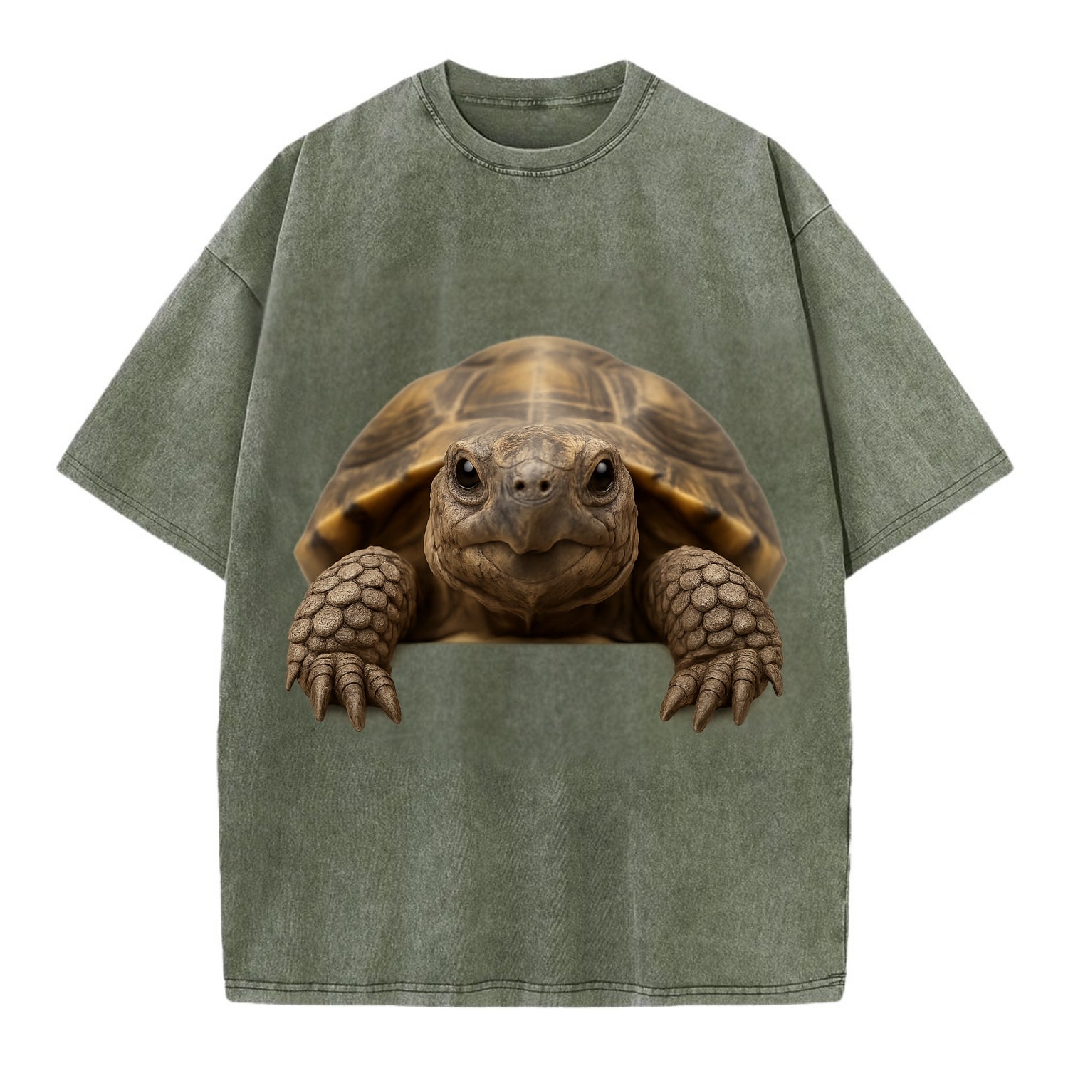 Tortoise  - Vintage T-shirt - Army Green