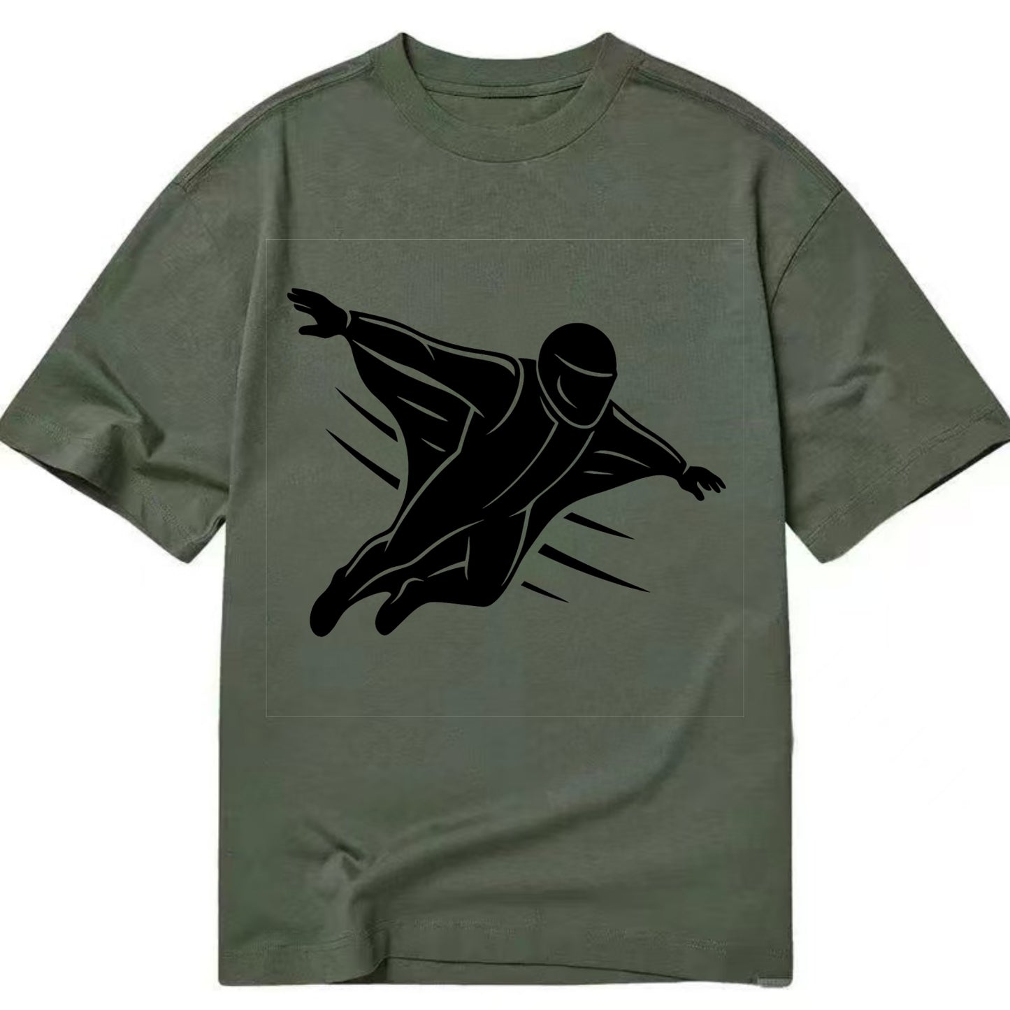 Wingsuit flyer gliding - Classic T-shirt - Army Green