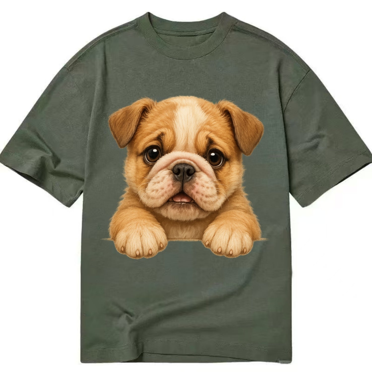 Bulldog  - Classic T-shirt - Army Green