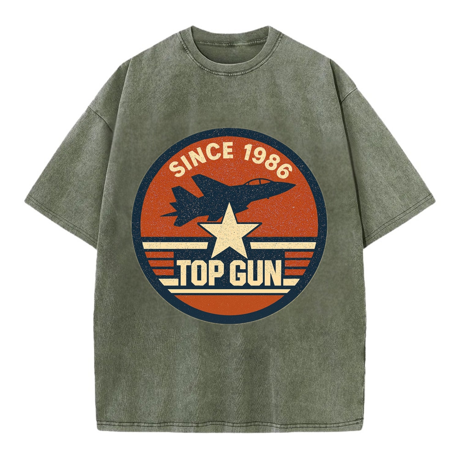 Top Gun Since 1986 - Vintage T-shirt - Army Green