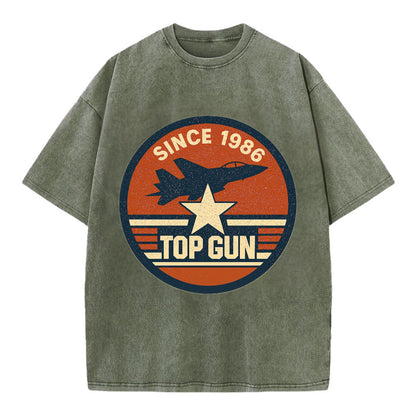 Top Gun Since 1986 - Vintage T-shirt - Army Green