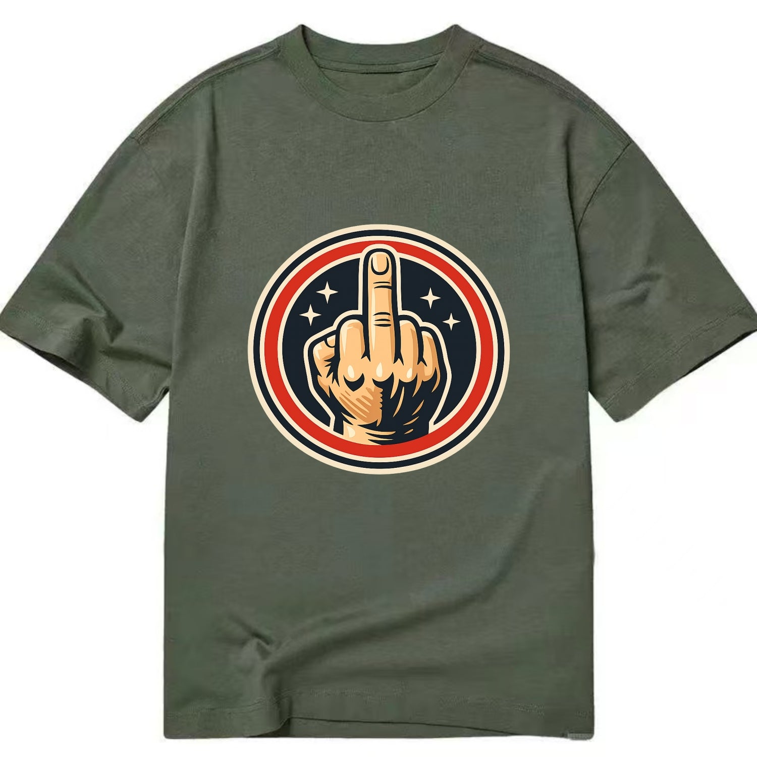 Defiant Spirit Emblem - Classic T-shirt - Army Green