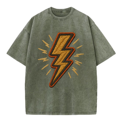 Lightning Bolt  - Vintage T-shirt - Army Green