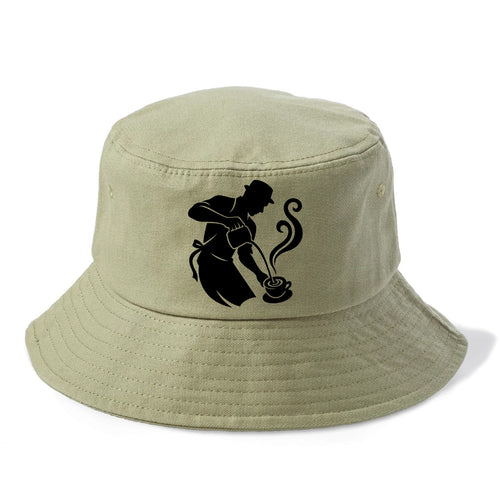 Barista creating latte art - Bucket Hat