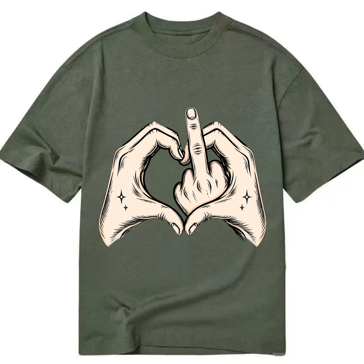 Love You Symbol - Classic T-shirt - Army Green