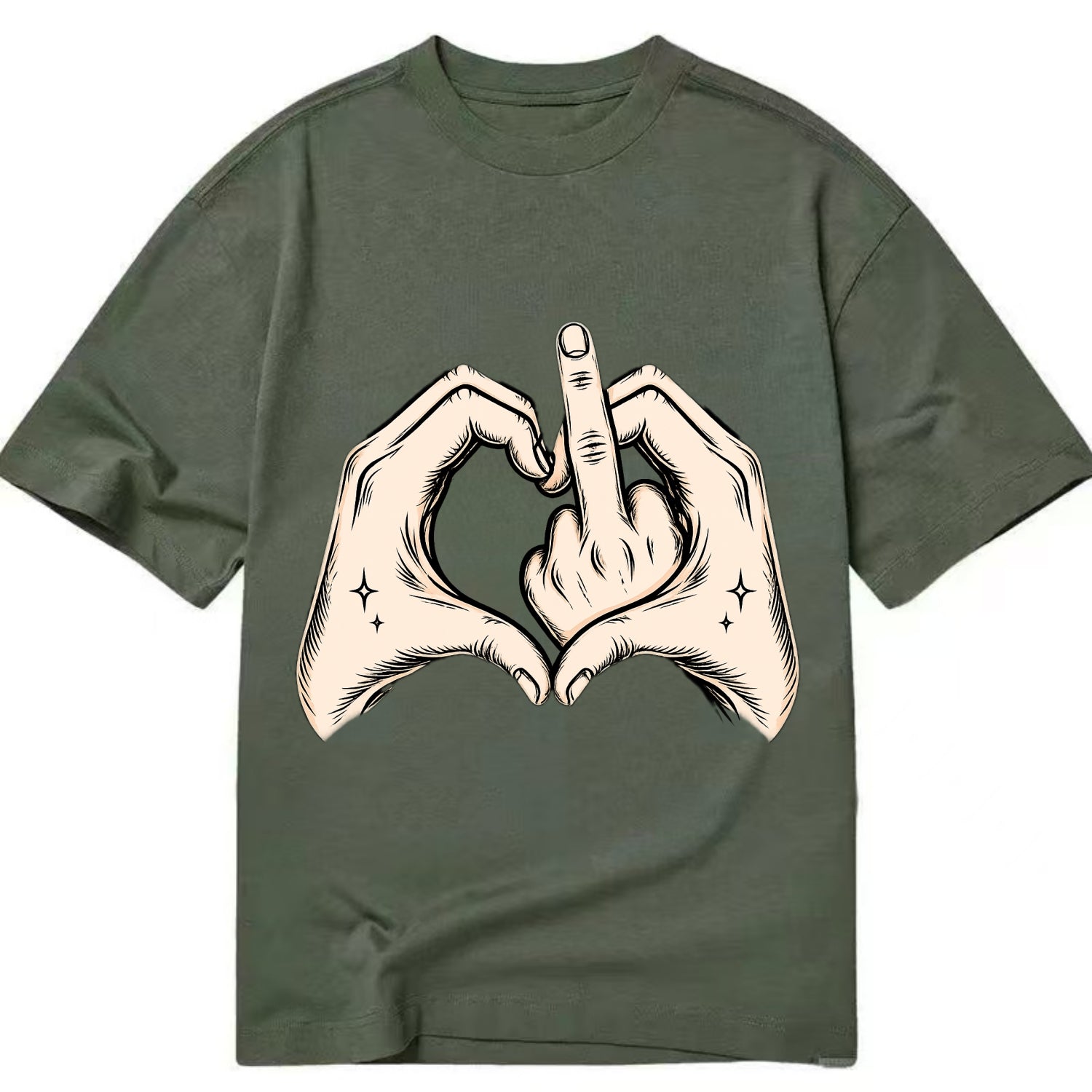 Love You Symbol - Classic T-shirt - Army Green