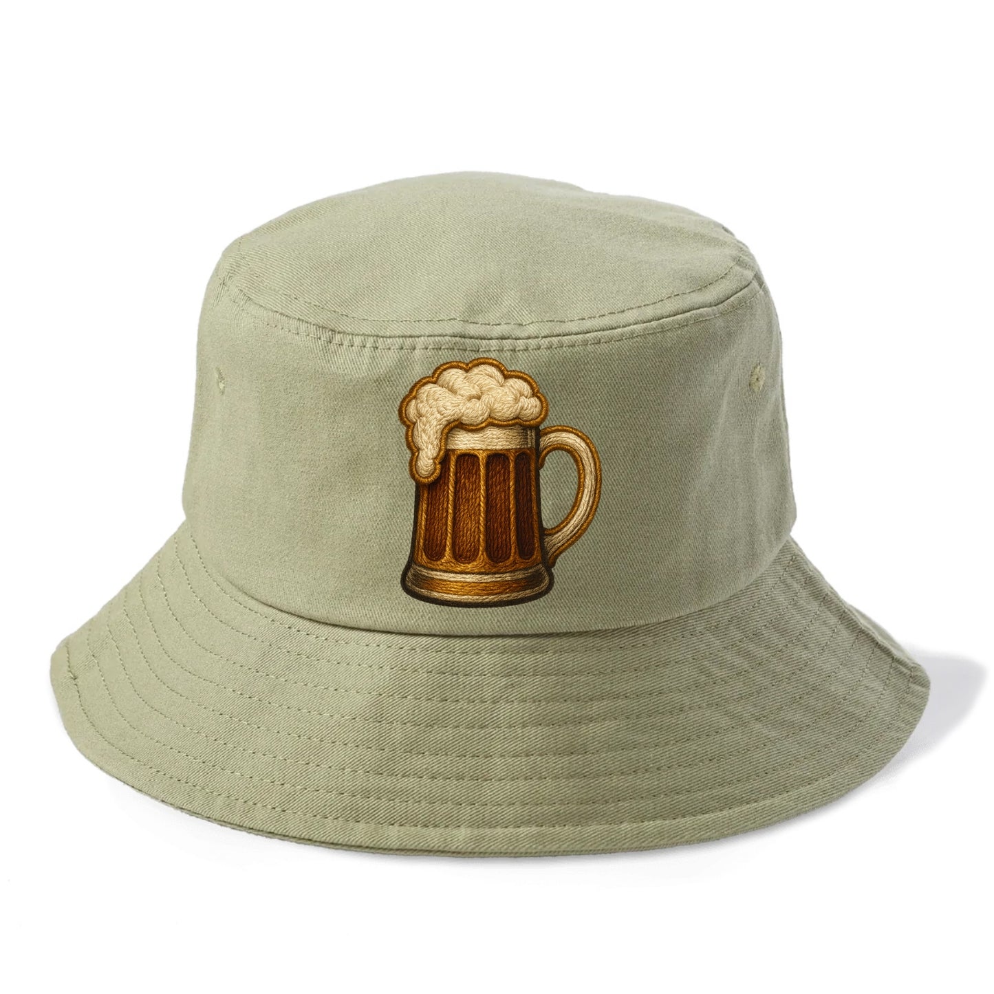 Beer Mug  - Bucket Hat - Army Green