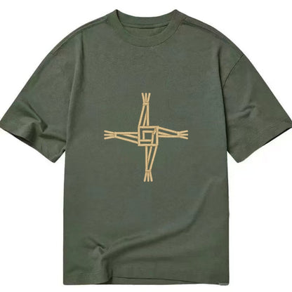 Saint Brigid's Cross  - Classic T-shirt - Army Green