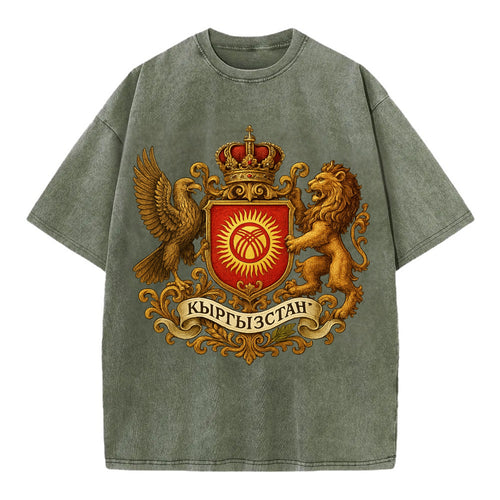 Kyrgyzstan Tunduk Emblem  - Vintage T-shirt