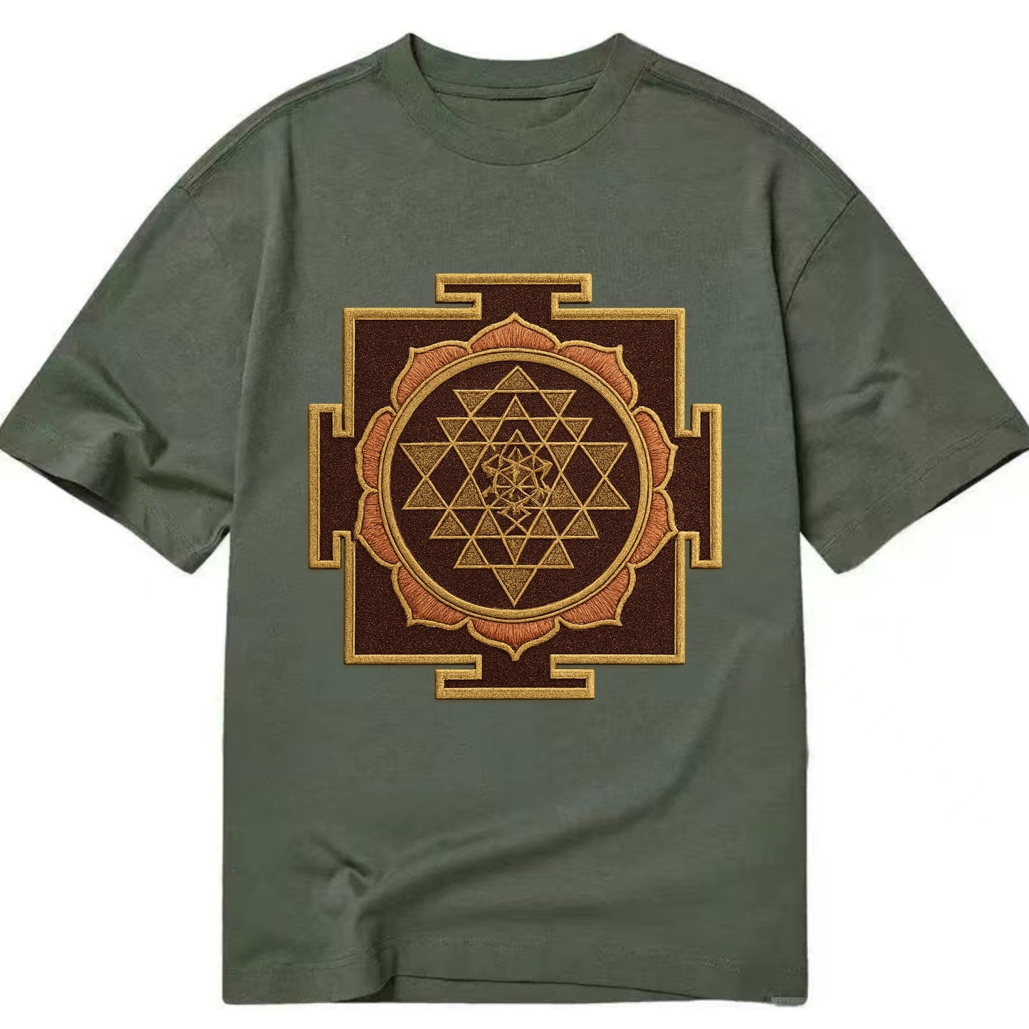 Sri Yantra  - Classic T-shirt - Army Green