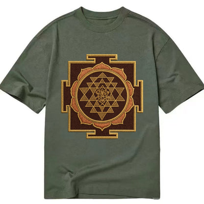 Sri Yantra  - Classic T-shirt - Army Green