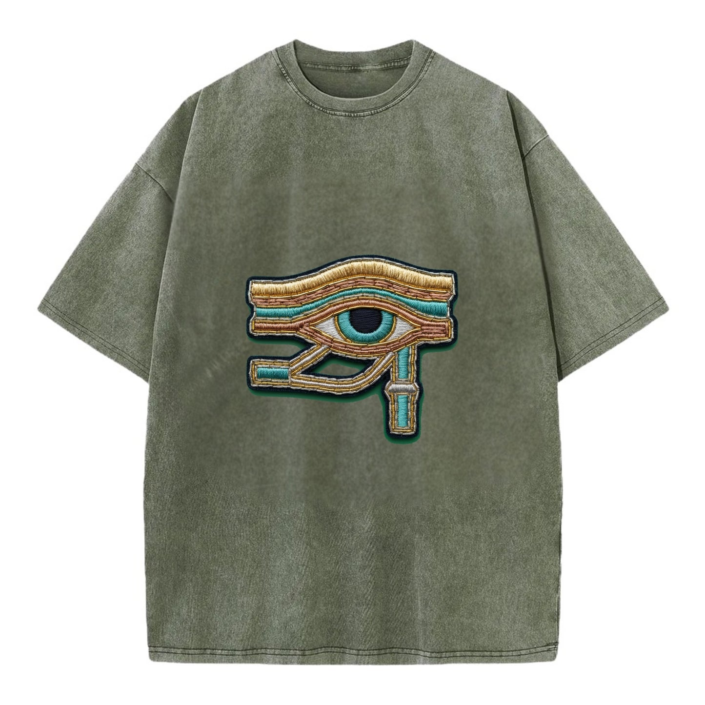 Eye of Horus - Vintage T-shirt - Army Green