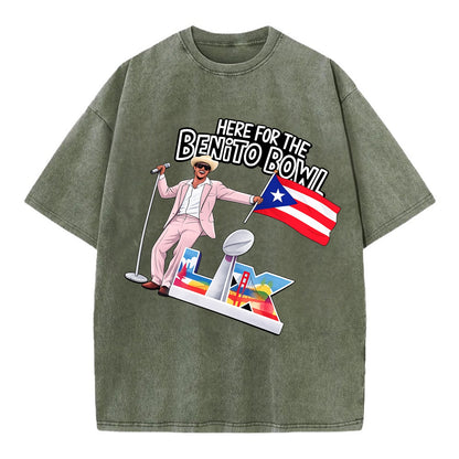 Here For The Bento Bowl - Vintage T-shirt - Army Green