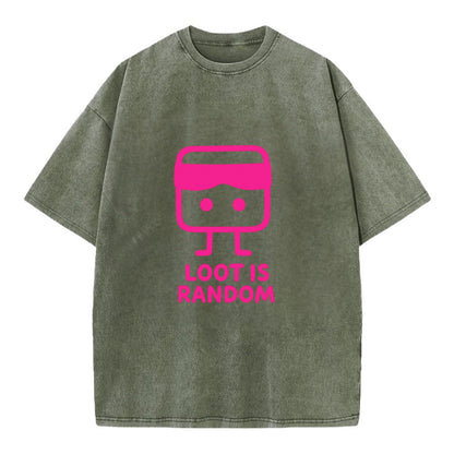LOOT IS RANDOM | Dice wearing blindfold - Vintage T-shirt - Army Green