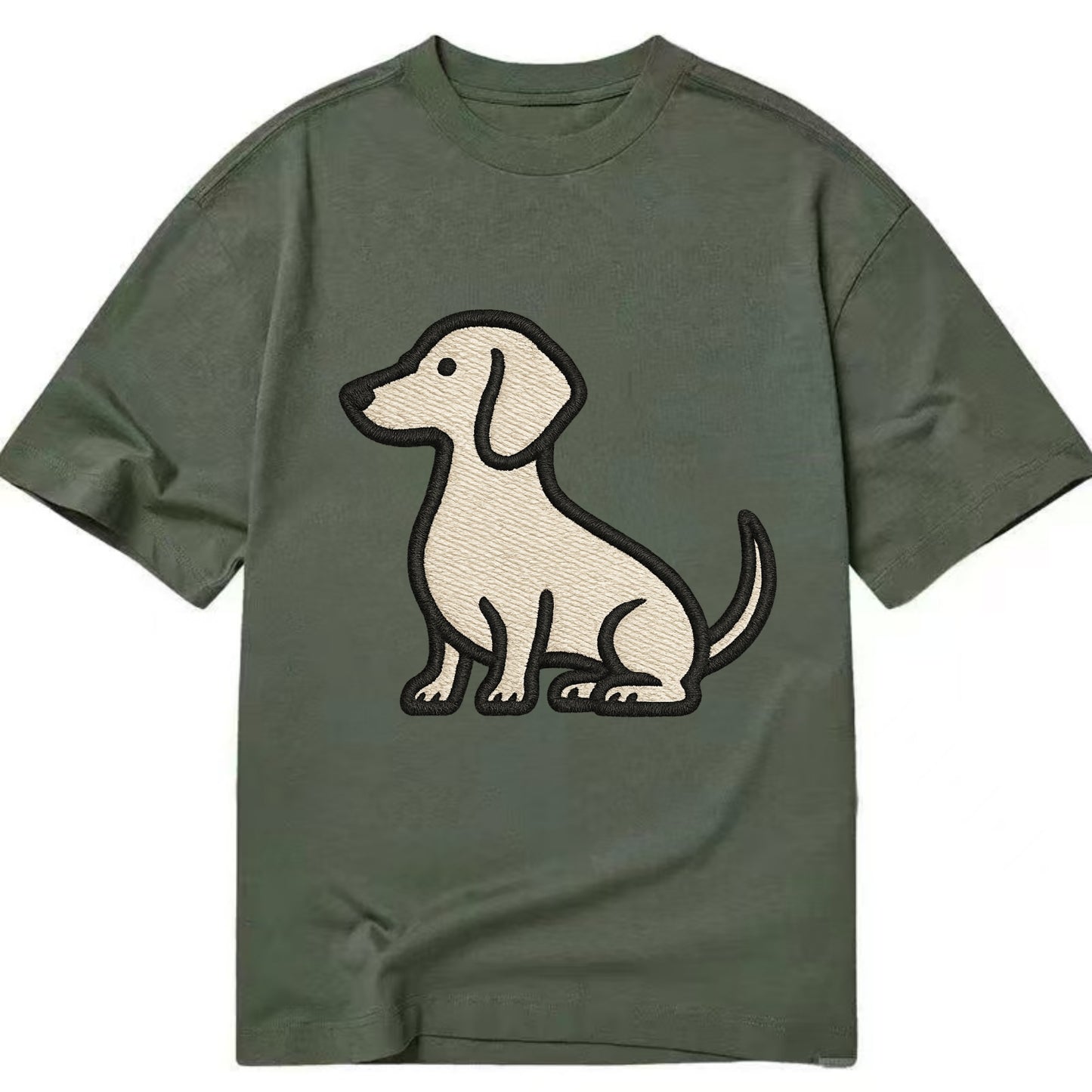 Dachshund - Long body profile view - Cla Classic T-shirt - Army Green