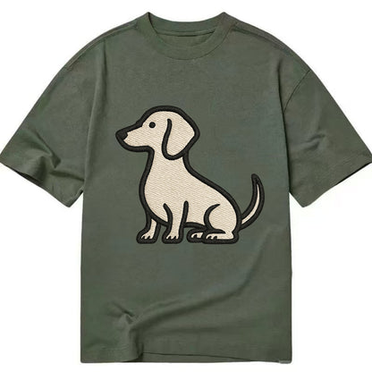 Dachshund - Long body profile view - Cla Classic T-shirt - Army Green
