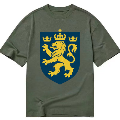 Sweden Three Crowns Emblem  - Classic T-shirt - Army Green