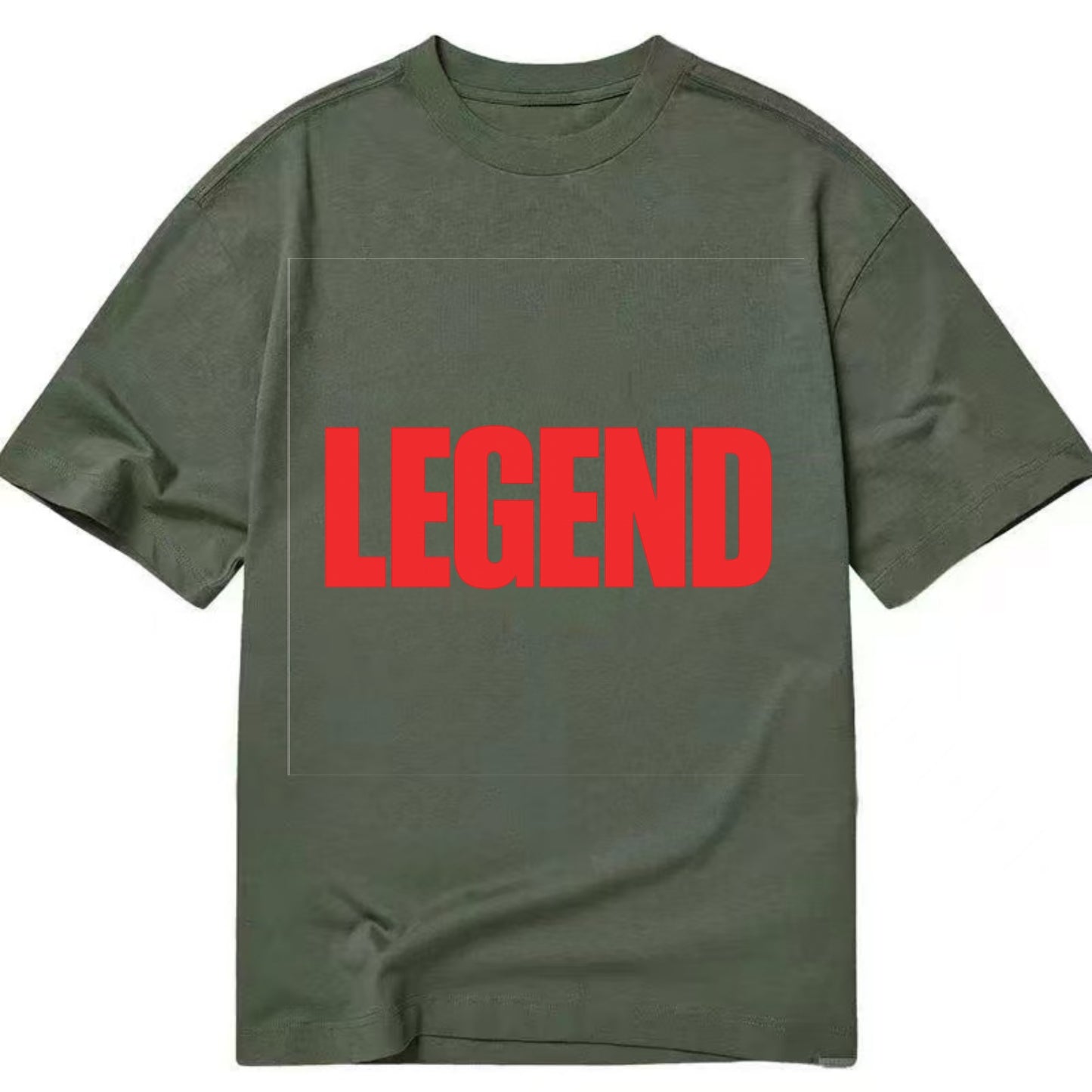 Bold typography design - "LEGEND" - remarkable person, iconic status - Classic T-shirt - Army Green