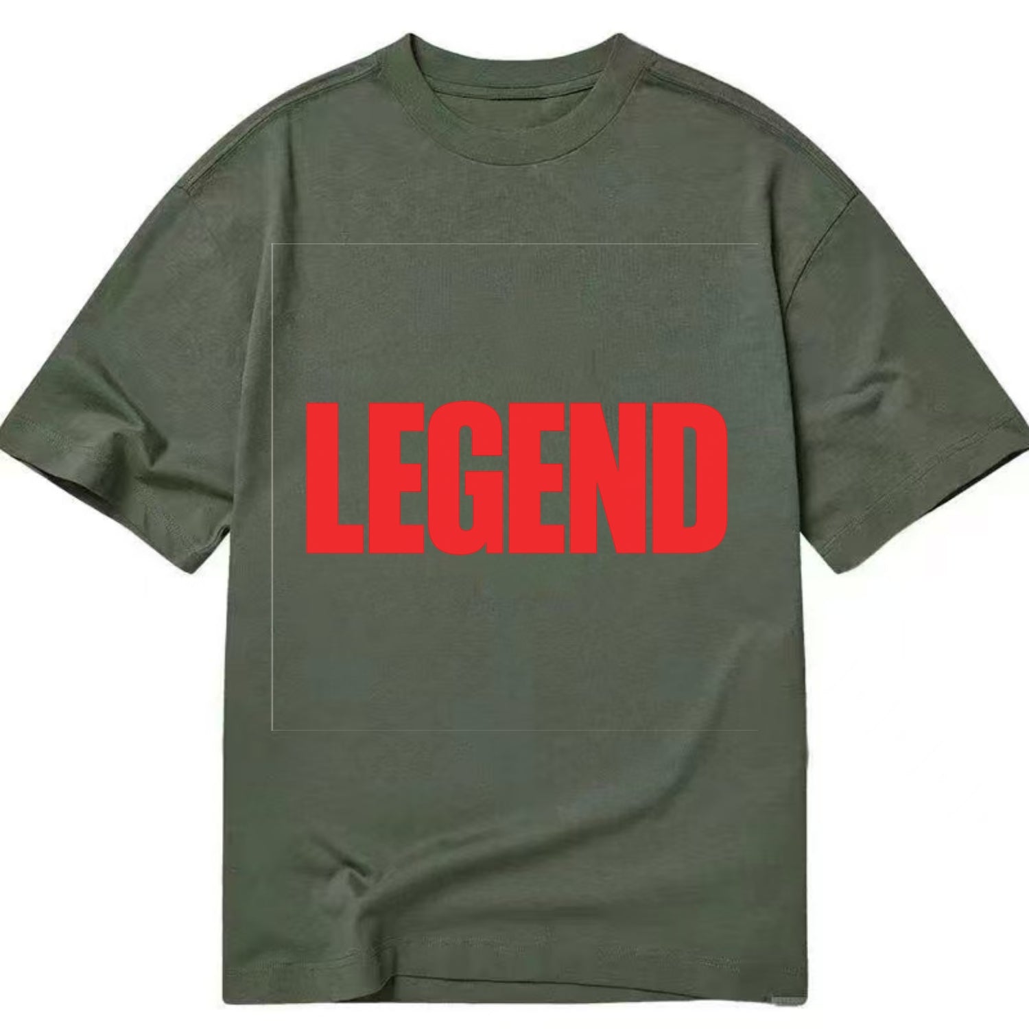 Bold typography design - "LEGEND" - remarkable person, iconic status - Classic T-shirt - Army Green