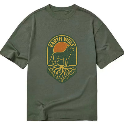 Earth Wolf Roots  - Classic T-shirt - Army Green