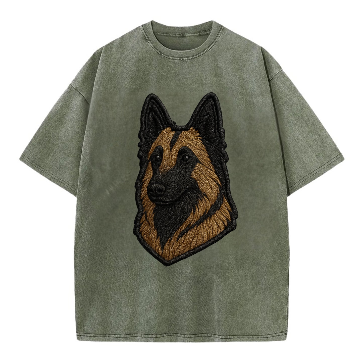 Belgian Tervuren - Trendy shepherd desig - Vintage T-shirt - Army Green