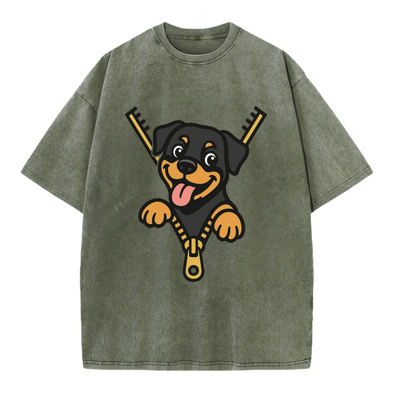 Rottweiler - Vintage T-shirt - Army Green