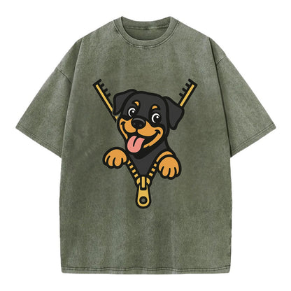 Rottweiler - Vintage T-shirt - Army Green