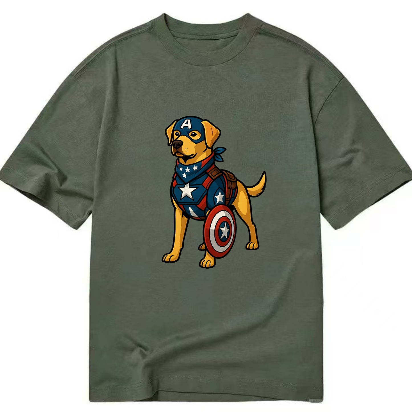 Labrador Captain America  - Classic T-shirt - Army Green