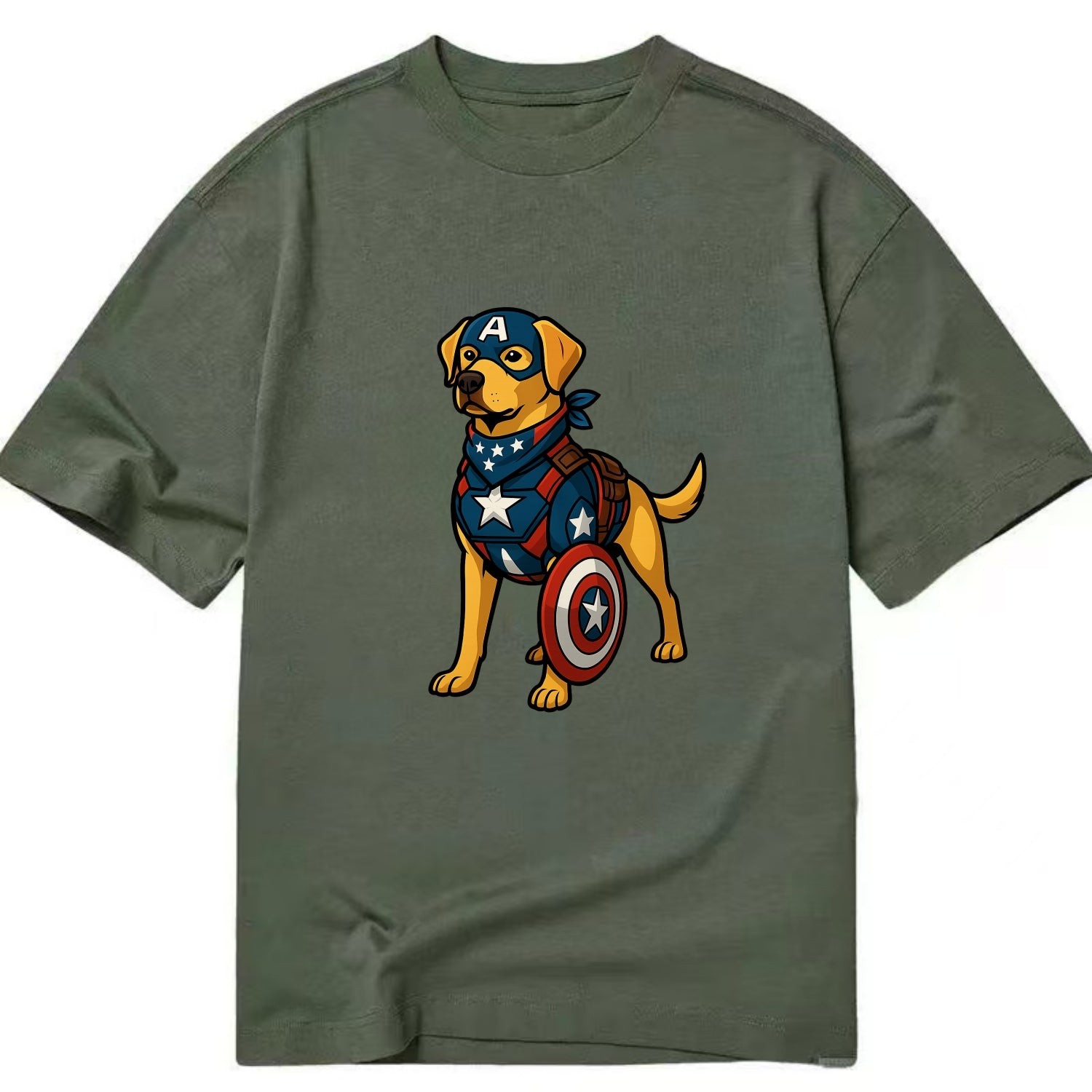 Labrador Captain America  - Classic T-shirt - Army Green