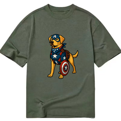 Labrador Captain America  - Classic T-shirt - Army Green