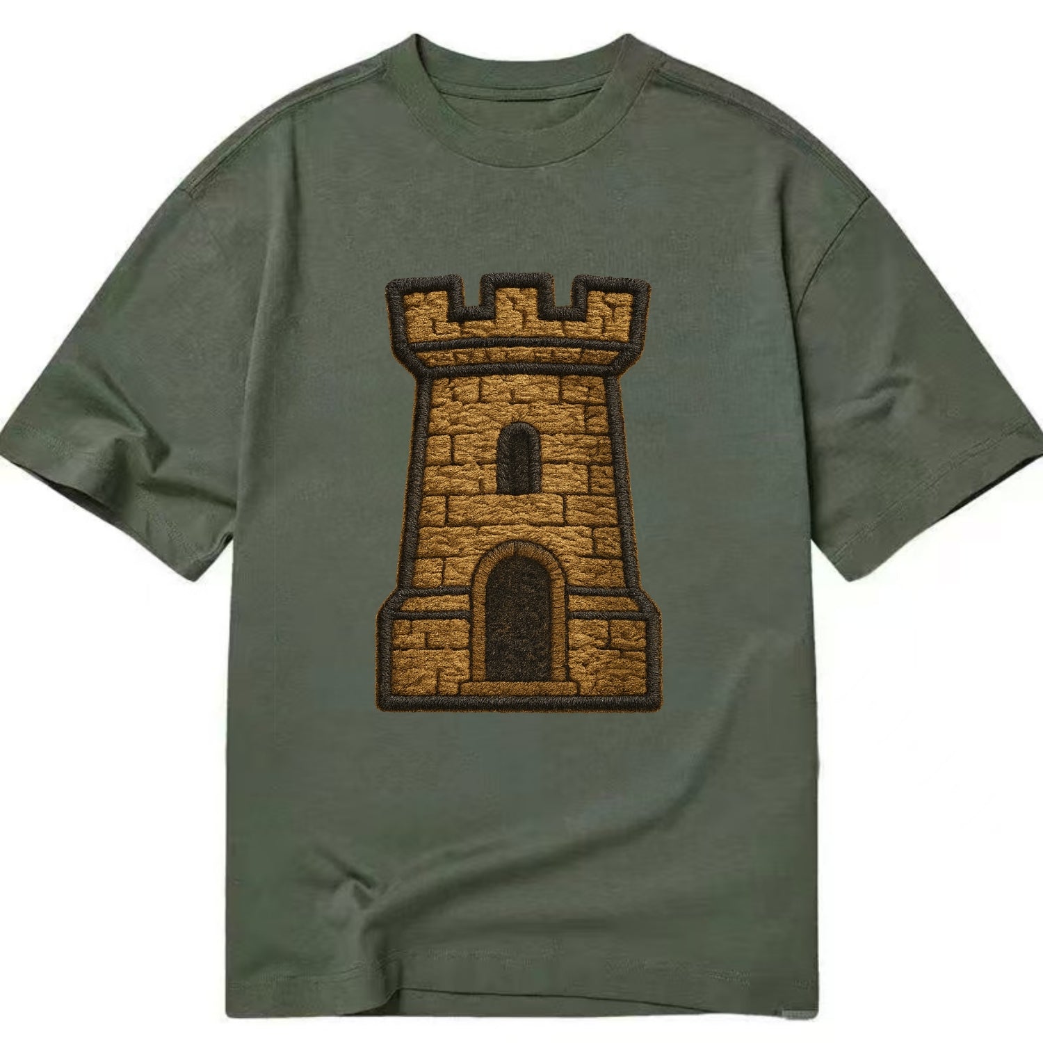 Castle Tower  - Classic T-shirt - Army Green