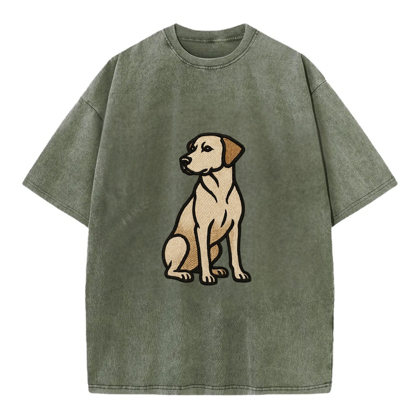 Rhodesian Ridgeback - Red wheaten sittin Vintage T-shirt - Army Green