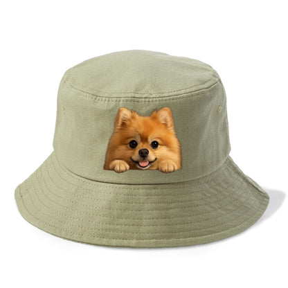 Pomeranian  - Bucket Hat - Army Green