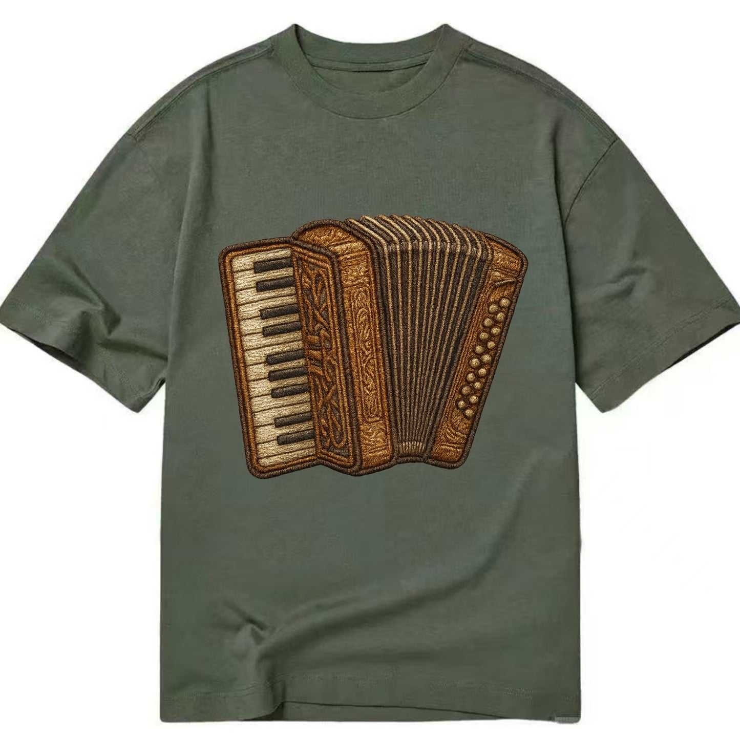 Accordion  - Classic T-shirt - Army Green